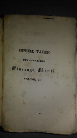 Libri antichi "Opere di Vincenzo Monti" 1833/35 - Foto 8