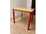 WESCO, 3 tavolini per bambini in faggio massiccio,  quadrato 60 × 60 cm