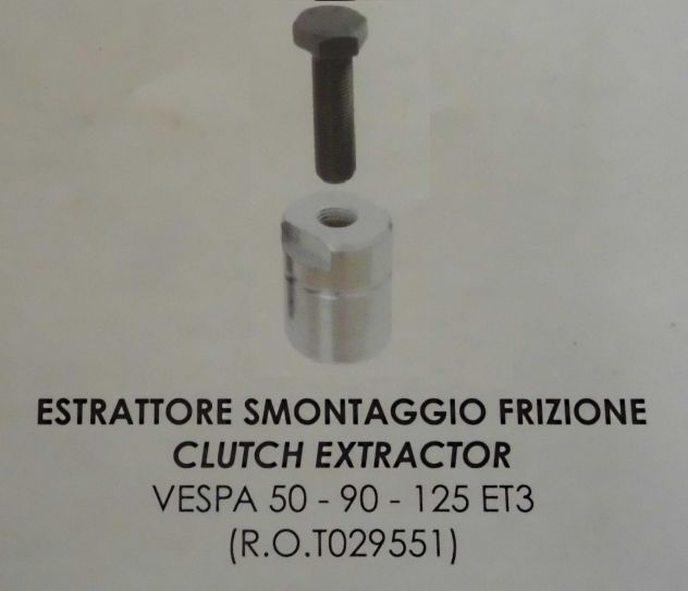 estrattore per frizione motori piaggio vespa 50/90/125 et-3 - Foto 3
