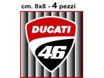 4 Adesivi moto DUCATI 2011 Valentino Rossi 46