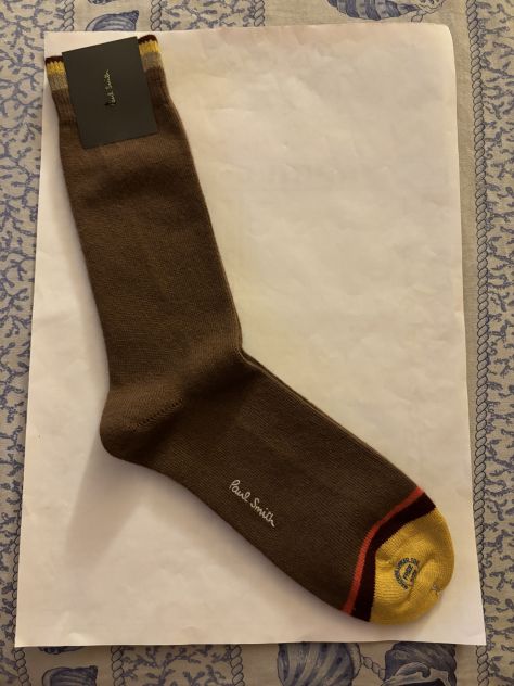 CALZE NUOVE DA UOMO IN LANA FIRMATE ORIGINALI PAUL SMITH,MADE IN ITALY - Foto 5