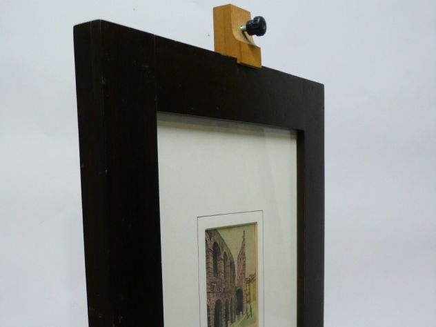 Arena quadro vecchia verona cornice pregiata epoca noce 800' - Foto 6