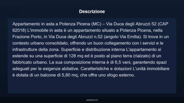 Immobile in asta di 128 m² con più di 5 locali in vendita a Potenza Picena - Foto 5