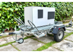 CARRELLO PORTA MOTO ELLEBI AUTO FRENATO, 3 POSTI CON CASSONE