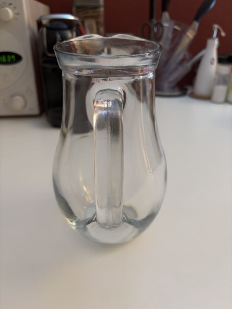 CARAFFA/BROCCA COME NUOVA MA VINTAGE IN VETRO SPESSO TRASPARENTE MARCA PASABAHCE - Foto 2