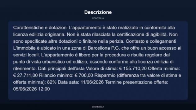 Immobile in asta di 192 m² in vendita a Barcellona Pozzo di Gotto - Foto 4