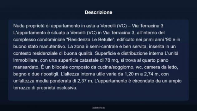 Immobile in asta di 81 m², box auto in vendita a Vercelli - Foto 3