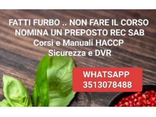 CORSO SAB - PREPOSTO REC SAB - ONLINE - DVR - HACCP