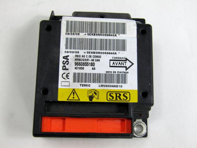 9660855180 KIT AIRBAG CITROEN C2 1.6 B 90KW 5M 3P (2006) RICAMBIO USATO CON PRETENSIONATORI CINTURE DI SICUREZZA, CENTRALINA AIRBAG. AIRBAG VOLANTE GU - Foto 2