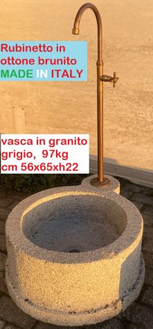 Fontana in pietra granito con rubinetto alto - Foto 6