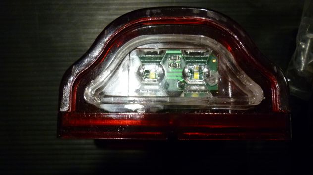 Fanali Led Targa veicoli due colori rosso o nero 12 volt - Foto 3