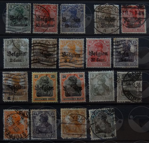 GERMANIA 1869-1919 Lotto di 51+3 francobolli - Foto 3