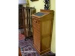 Schedario- classificatore con piano scrittura in ecopelle verde stile inglese