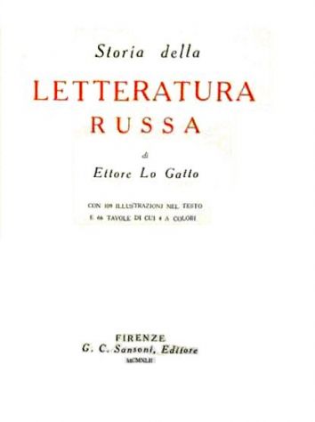 Storia della letteratura russa