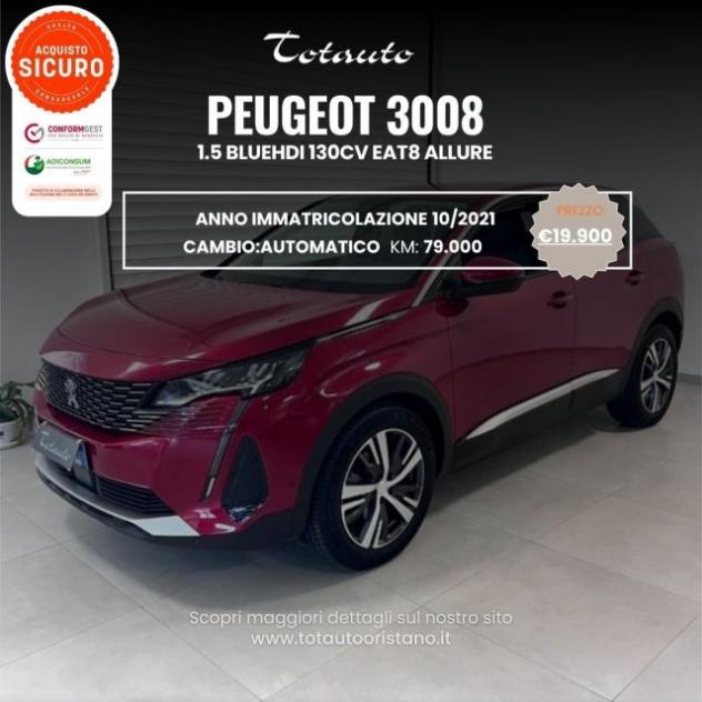 PEUGEOT 3008 BlueHDi 130 S&S EAT8 Allure rif. 22901164