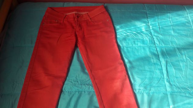Jeans Rosso donna Tg M stretta marca Angel - NUOVI