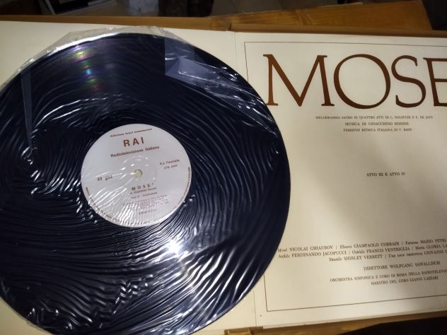 Dischi vinile 1968 Fuori Commercio editi Rai Radiotelevisione Mosè di Rossini - Foto 4