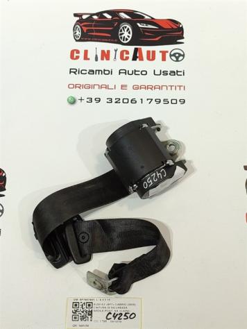 CINTURA DI SICUREZZA POSTERIORE SX AUDI A3 Cabriolet Serie (8P7) 8P7857805 (0813)
