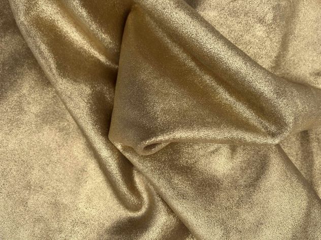 Scampoli pellame scamosciato resinato oro - Foto 5