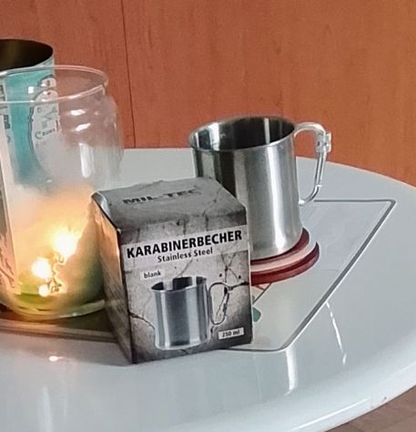 carabiner mug acciaio