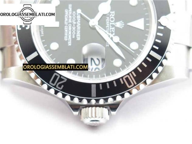 Replica Rolex SUBMARINER 16610 LN NERO SENZA INCISIONE REHAUT ACCIAIO 904L 1:1 MIGLIOR EDIZIONE SUL BRACCIALE SS SH3135 - Foto 7