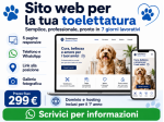 Sito web per toelettature — 5 pagine, dominio e hosting inclusi, 299 €