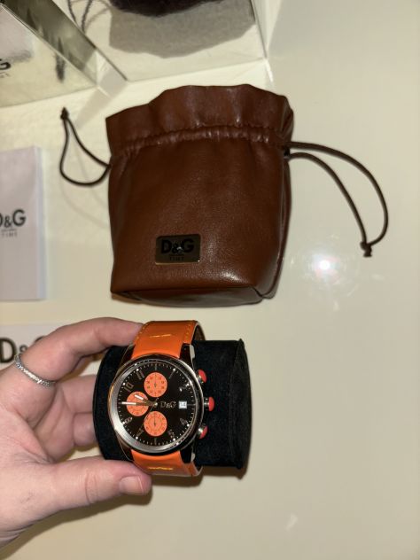 OROLOGIO AL QUARZO CON CRONOGRAFO,DA UOMO,FIRMATO ORIGINALE”D &amp; G:DOLCE &amp; GABB - Foto 4
