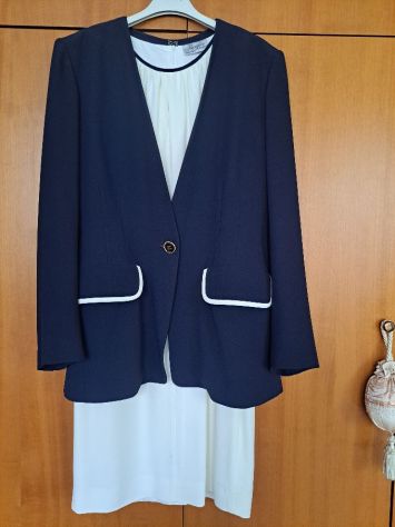Completo Max Mara bleu e bianco