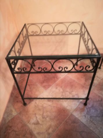 Set di tavolini in ferro e vetro - Foto 5