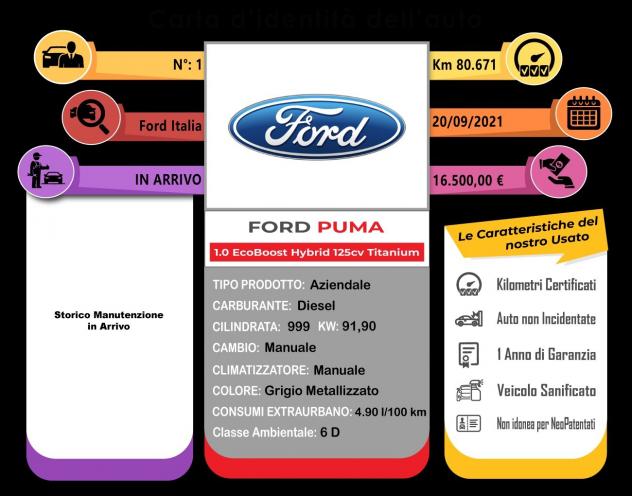 Ford Puma 1.0 EcoBoost Hybrid 125 CV S&S Titanium - Foto 2