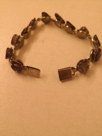 Braccialetto in metallo con 12 pietre dure di alta bigiotteria. - Foto 2