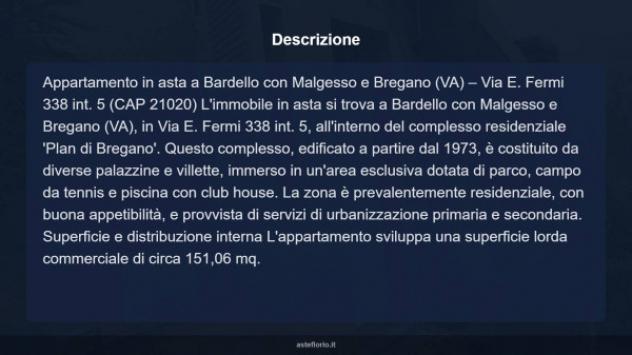 Immobile in asta di 151 m², box auto in vendita a Bardello con Malgesso e Bregano - Foto 13