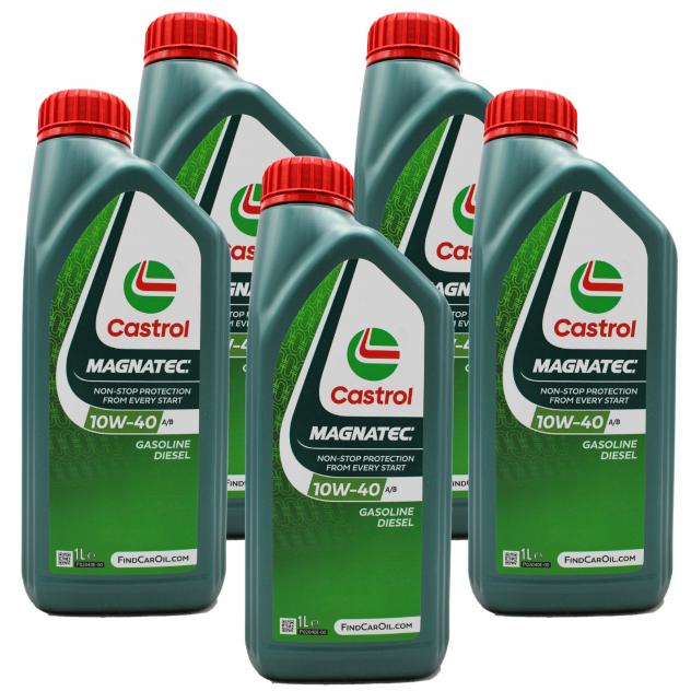 Kit Olio Motore Castrol Magnatec 10W40-5