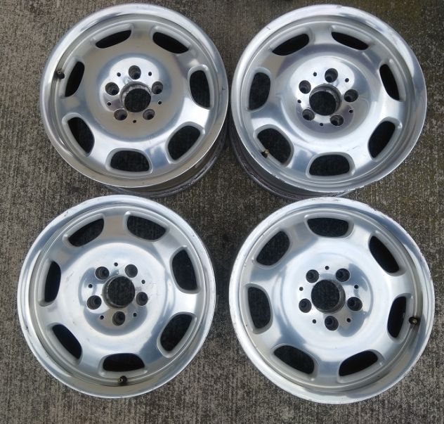 Mercedes ruote cerchi in lega diamantati originali W220 7.5 x 16" (LEGGERE BENE)
