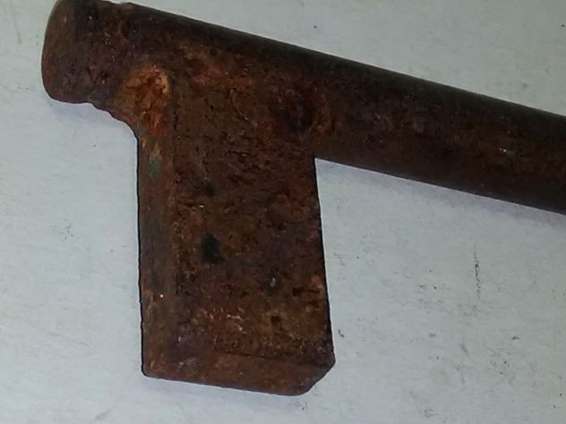 enorme chiave antica forgiata a mano fine 800 primi 900 - Foto 2