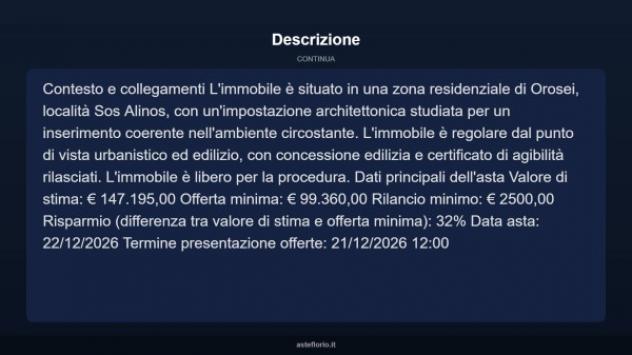 Immobile in asta di 65 m² in vendita a Orosei - Foto 12