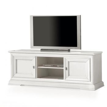 Porta Tv bianco con 2 ante e un cassetto