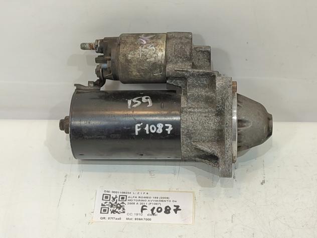 MOTORINO D' AVVIAMENTO ALFA ROMEO 159 Berlina Serie (939_) 0001108234 939A7000 diesel 1910 (0511)