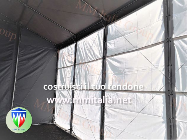 CAPANNONI TELONATI 8 X 20 X 3,96 MT. USO MAGAZZINO AGRICOLO - Foto 3