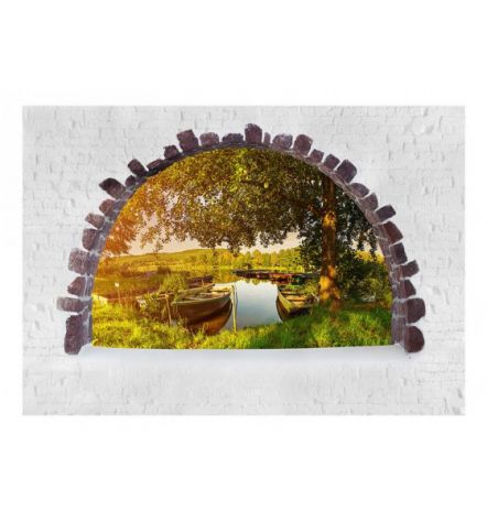 Fotomurale Adesivo Con Un Arco Sul Lago Arredalacasa - Foto 2