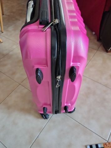 Valigia R. Leone rigida rosa 55 cm – usata, con lieve danno - Foto 3