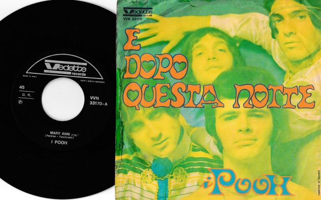 POOH - Mary Ann / E Dopo Questa Notte - 7'' / 45 giri 1969 Vedette Italy - Foto 2