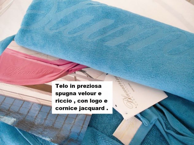 TELO MARE BLUMARINE CM. 180 X 100 SPUGNA 100 COTONE - Foto 6