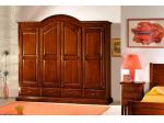 Armadio Milano 4 Ante in Legno Massello Shabby Chic cod 10001