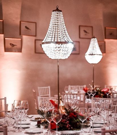 lampadari da tavolo con finitura vintage noleggio
