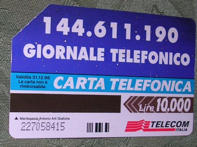 SCHEDA TELEFONICA ITALIA 48U