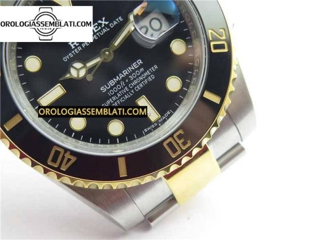 Rolex Replica SUBMARINER 116613 LN BLACK CERAMIC 904L STEEL/YG 1:1 BEST EDITION BLACK DIAL 3135 - Foto 5