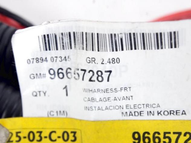 96657287 CABLAGGIO ANTERIORE CHEVROLET MATIZ 5M 5P (2008) RICAMBIO NUOVO - Foto 10