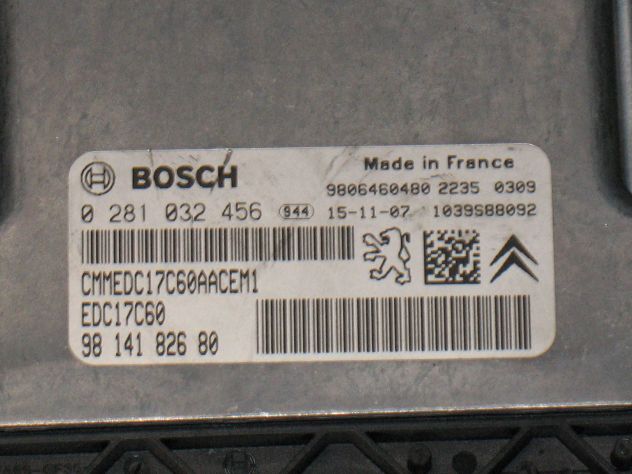 0281032456 KIT ECU PEUGEOT CITROEN 1.6 EDC17C60 9814182680 BSI04EV2 981218948002 - Foto 2