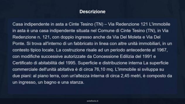 Immobile in asta di 76 m² in vendita a Cinte Tesino - Foto 16